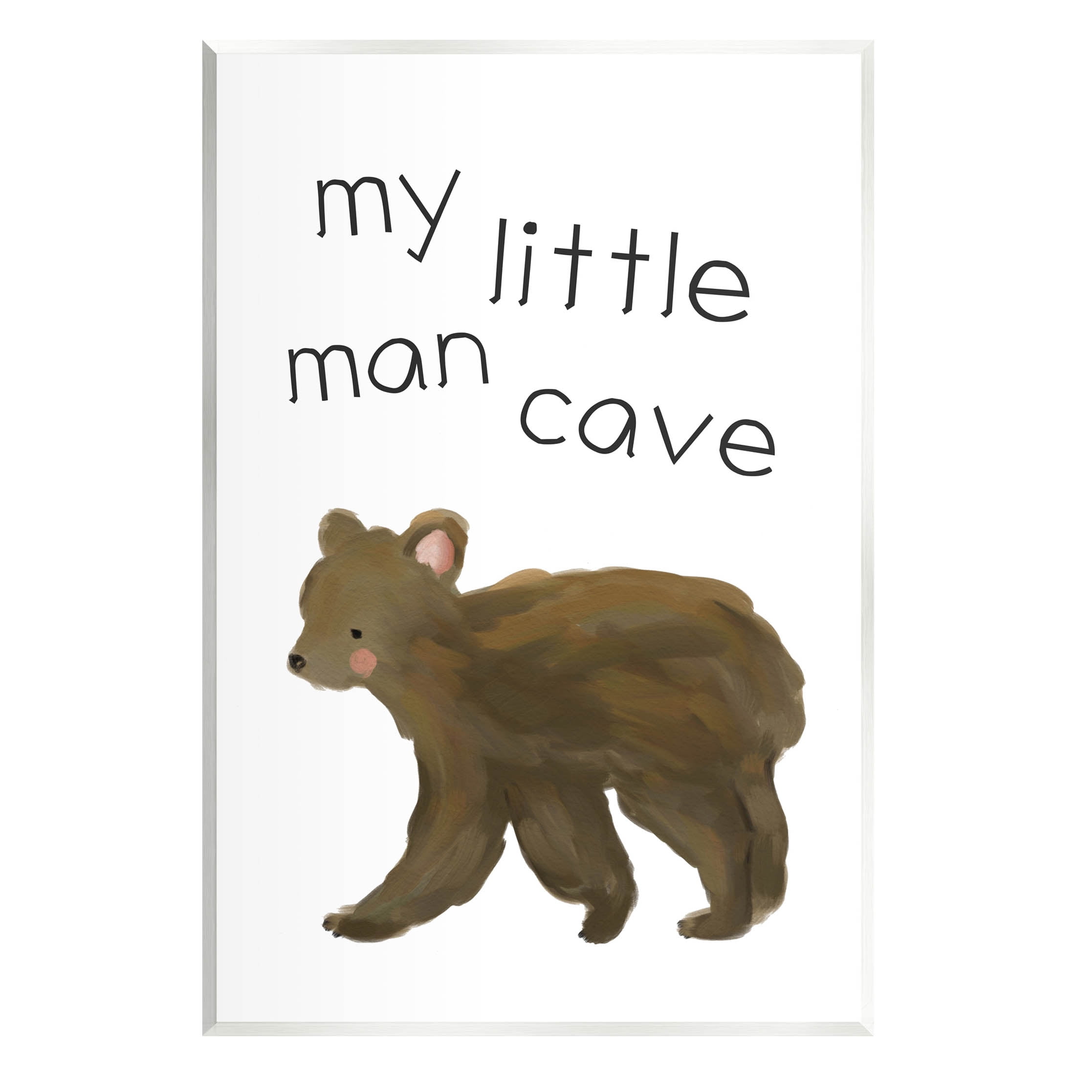 Stupell Industries My Little Man Cave Bear Graphic Art Unframed Art Print Wall Art, Design by Leah Straatsma