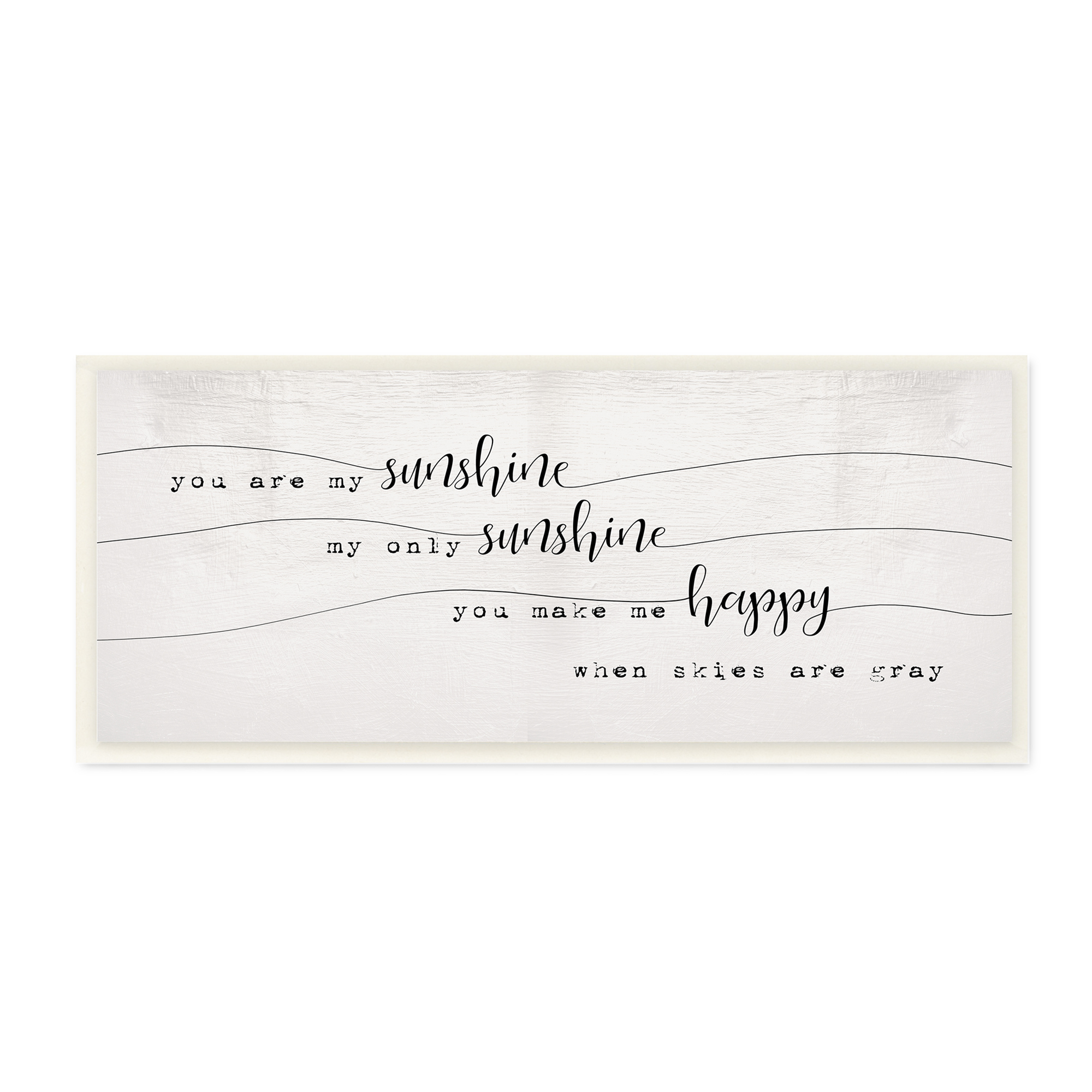Stupell Industries My Only Sunshine Sentiment Whimsical Script Typography, 7 x 17, Designed by Daphne Polselli