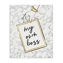Stupell Industries My Own Boss Phrase Typography Painting Gallery Wrapped Canvas Art Print Wall Art, 16 x 20