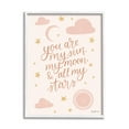 thumbnail image 1 of Stupell Industries My Sun Moon and Stars Children's Pink Sky Graphic Art White Framed Art Print Wall Art, 24x30, by Becky Thorns, 1 of 5