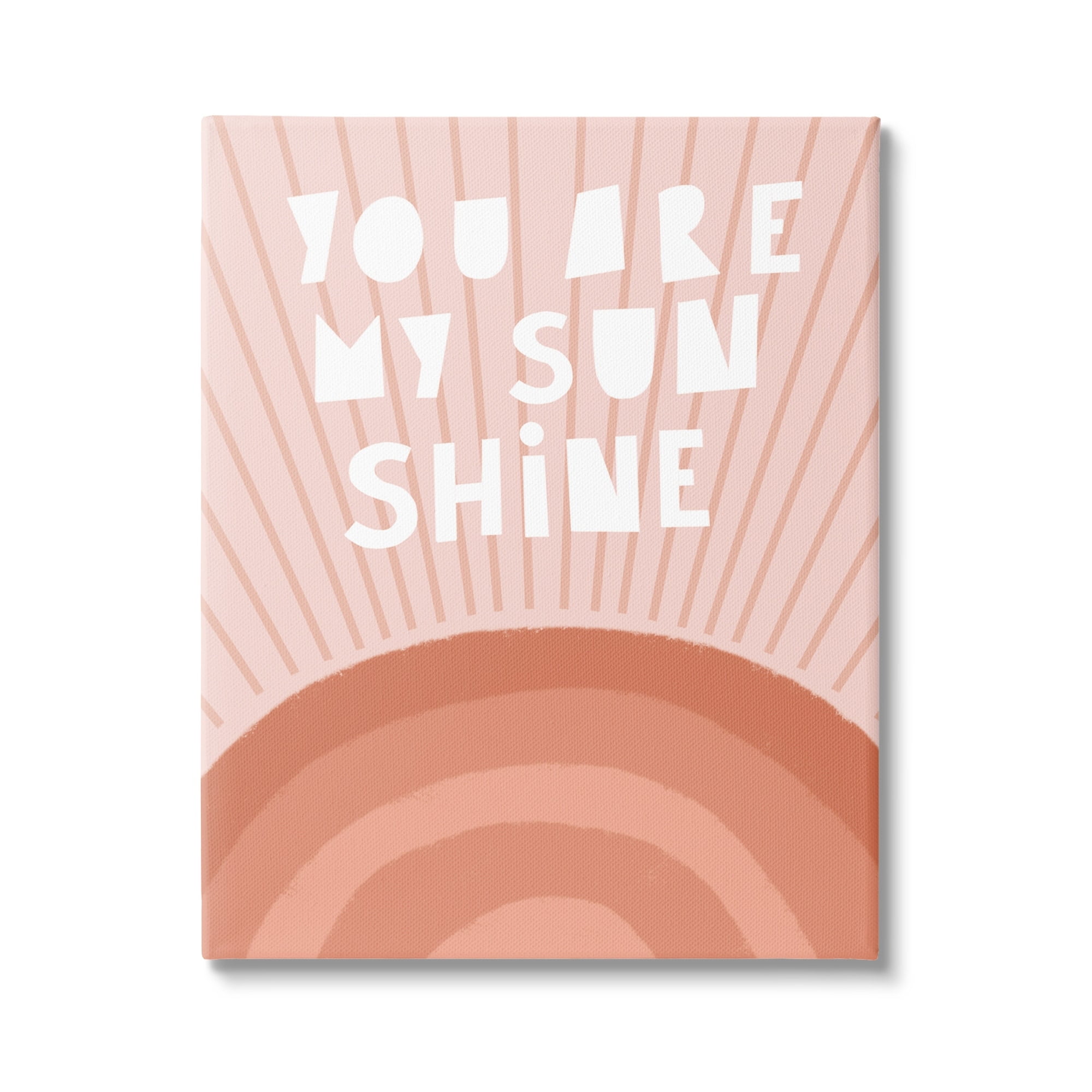 Stupell Industries My Sunshine Motivational Phrase Orange Blush Rainbow Sunrays,16 x 20, Design by Nancy McKenzie