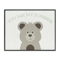 Stupell Industries My Sunshine Smiling Bear Animals Painting Black Framed Art Print Wall Art, 14 x 11