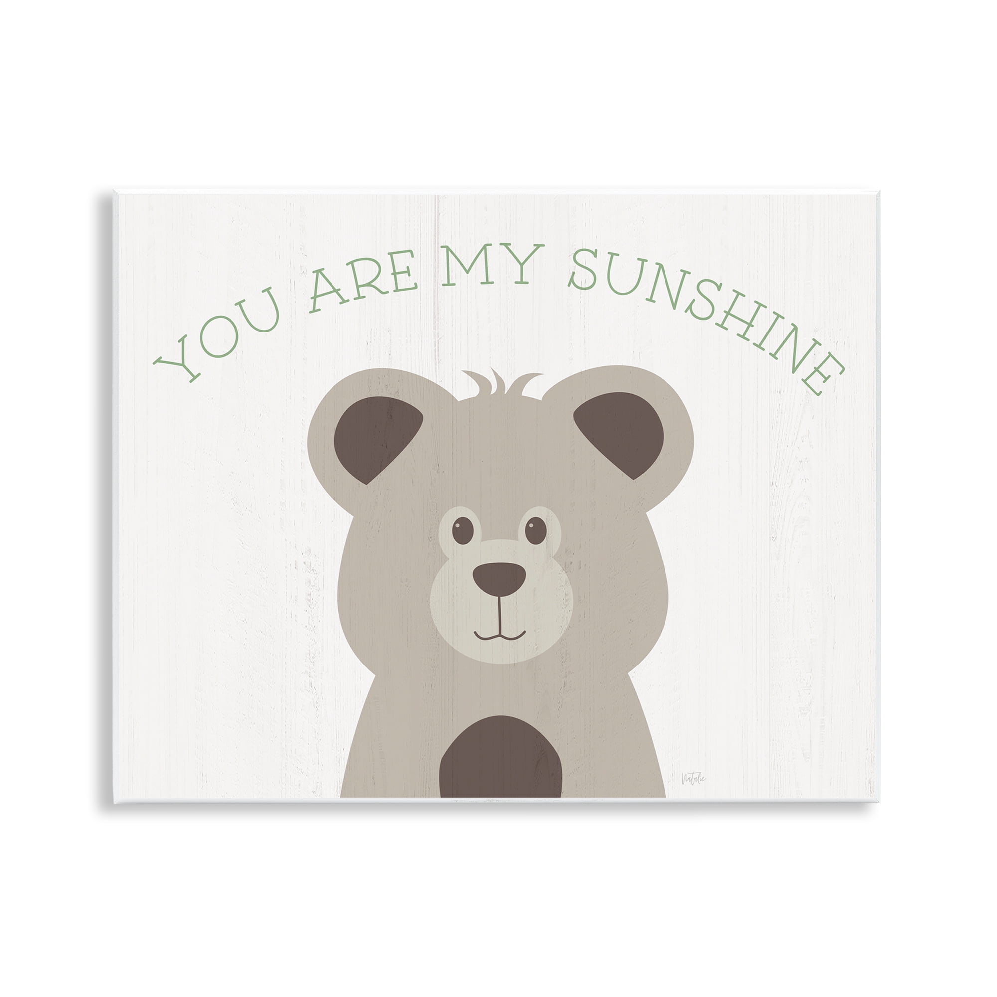 Stupell Industries My Sunshine Smiling Bear Animals Painting Unframed Art Print Wall Art, 14 x 11