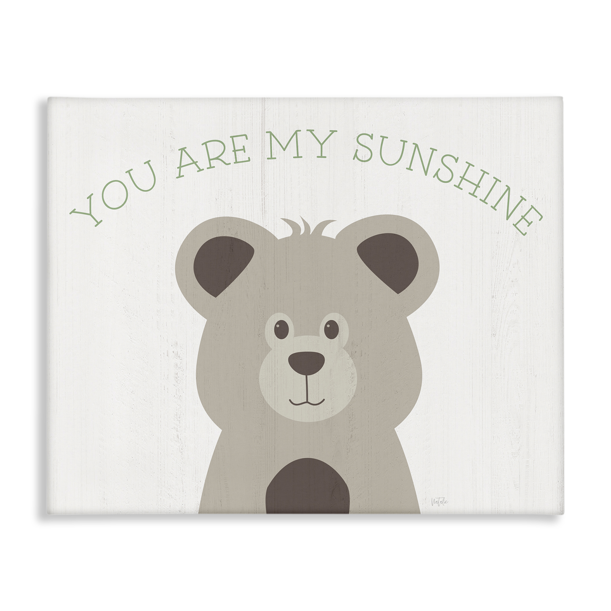 Stupell Industries My Sunshine Smiling Bear Animals Painting Wrapped Canvas Art Print Wall Art, 40 x 30