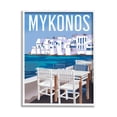 thumbnail image 1 of Stupell Industries Mykonos Seaside Vacation Graphic Art White Framed Art Print Wall Art, Design by Ziwei Li, 1 of 8
