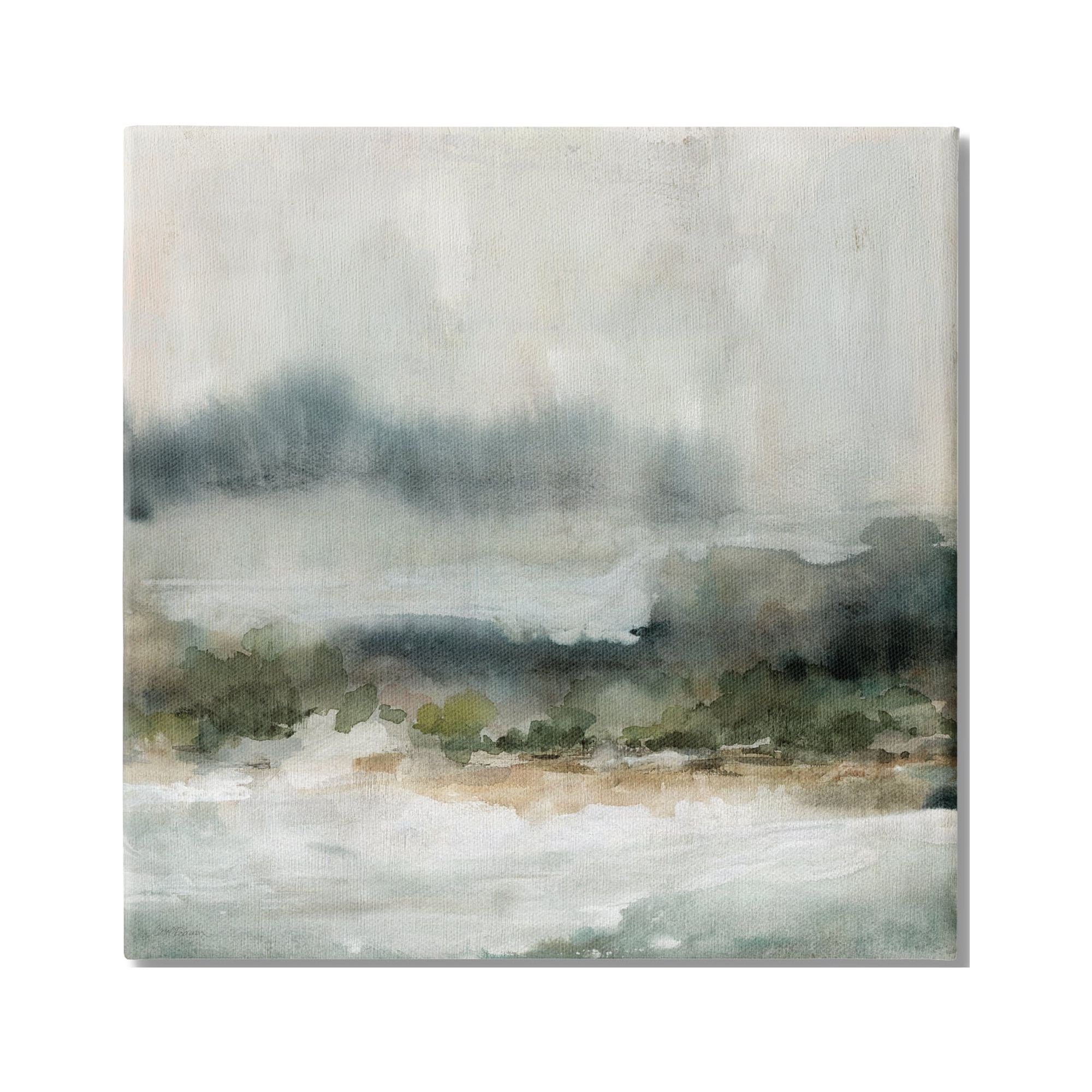 Stupell Industries Mysterious Abstract Nature Murky Fog Watercolor Scene Painting Gallery Wrapped Canvas Print Wall Art, Design by Carol Robinson