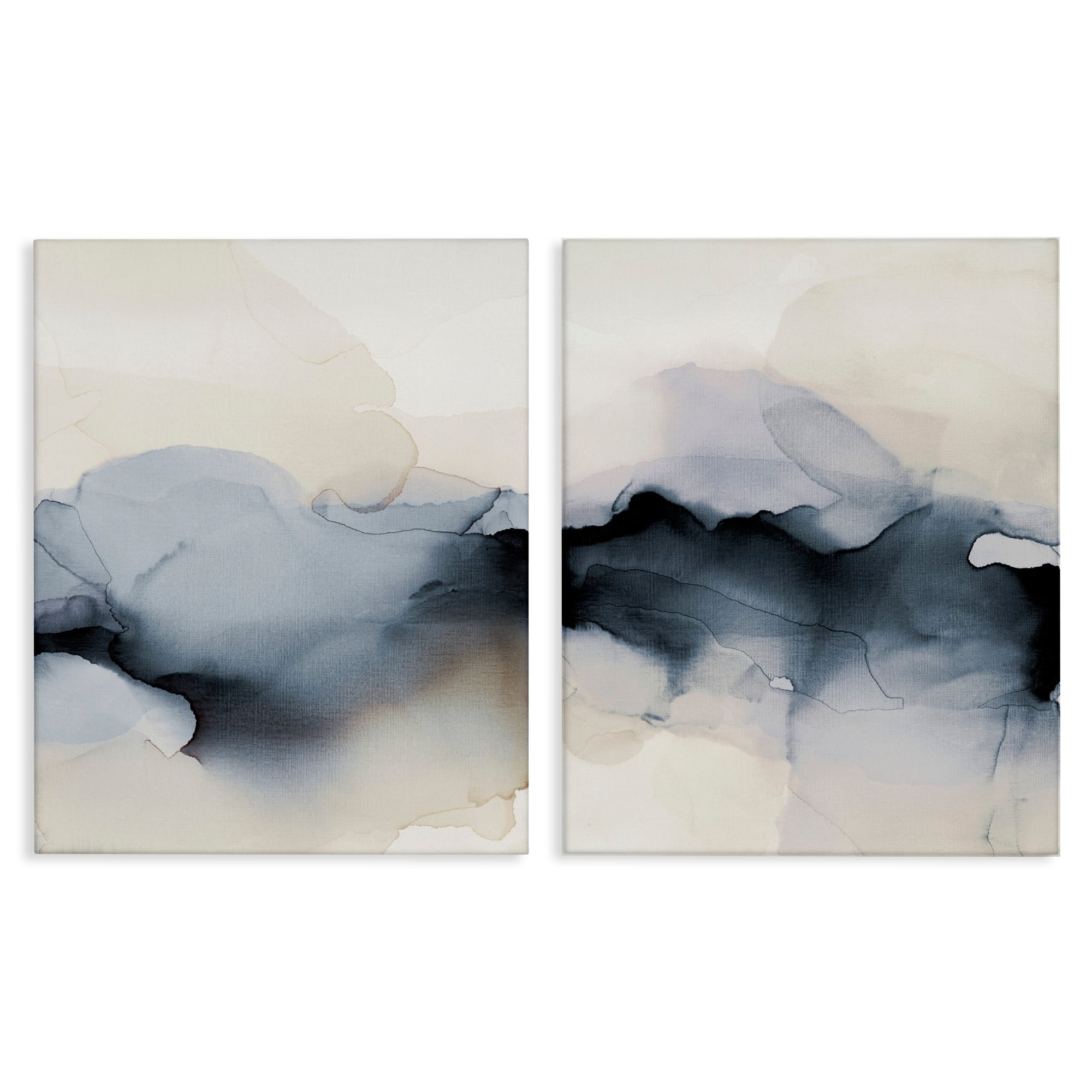 Stupell Industries Mysterious Abstract Painting Obscure Watercolor Detail Painting Gallery Wrapped Canvas Print Wall Art, Set of 2, Design by Kippi Leonard