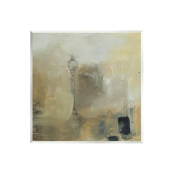 Stupell Industries Mysterious Abstract Town Scenery Street Light Scribbles Painting Unframed Art Print Wall Art, Design by Ruth Fromstein
