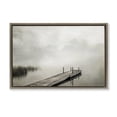 thumbnail image 1 of Stupell Industries Mysterious Foggy Lake Dock Landscape & Nature Photography Brown Floater Framed Canvas Art Print Wall Art, 31 x 21, 1 of 10