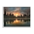 thumbnail image 1 of Stupell Industries Mysterious Lake Reflection Sunset Forest Photograph White Framed Art Print Wall Art, Design by Dennis Frates, 1 of 7