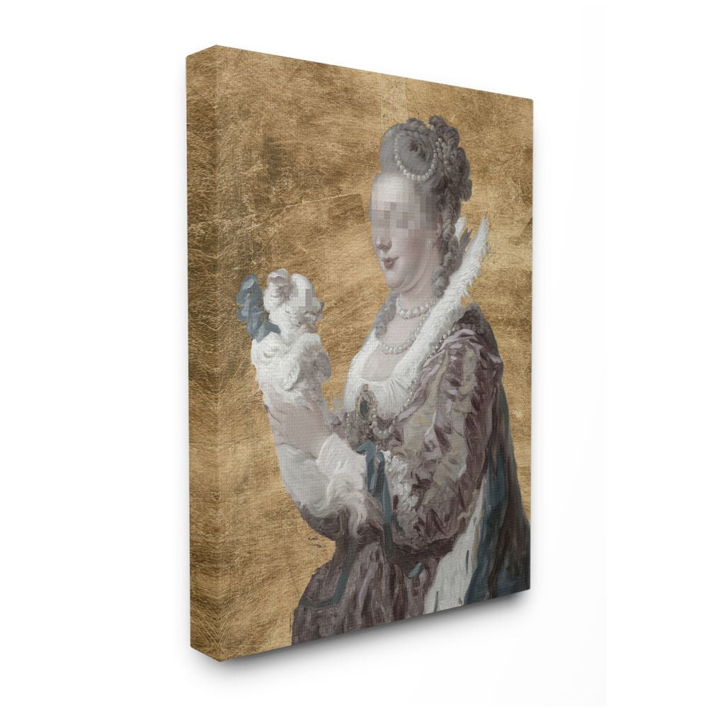 Stupell Industries Mystery Duchess with Puppy Censored Classical Art Designed by Studio W