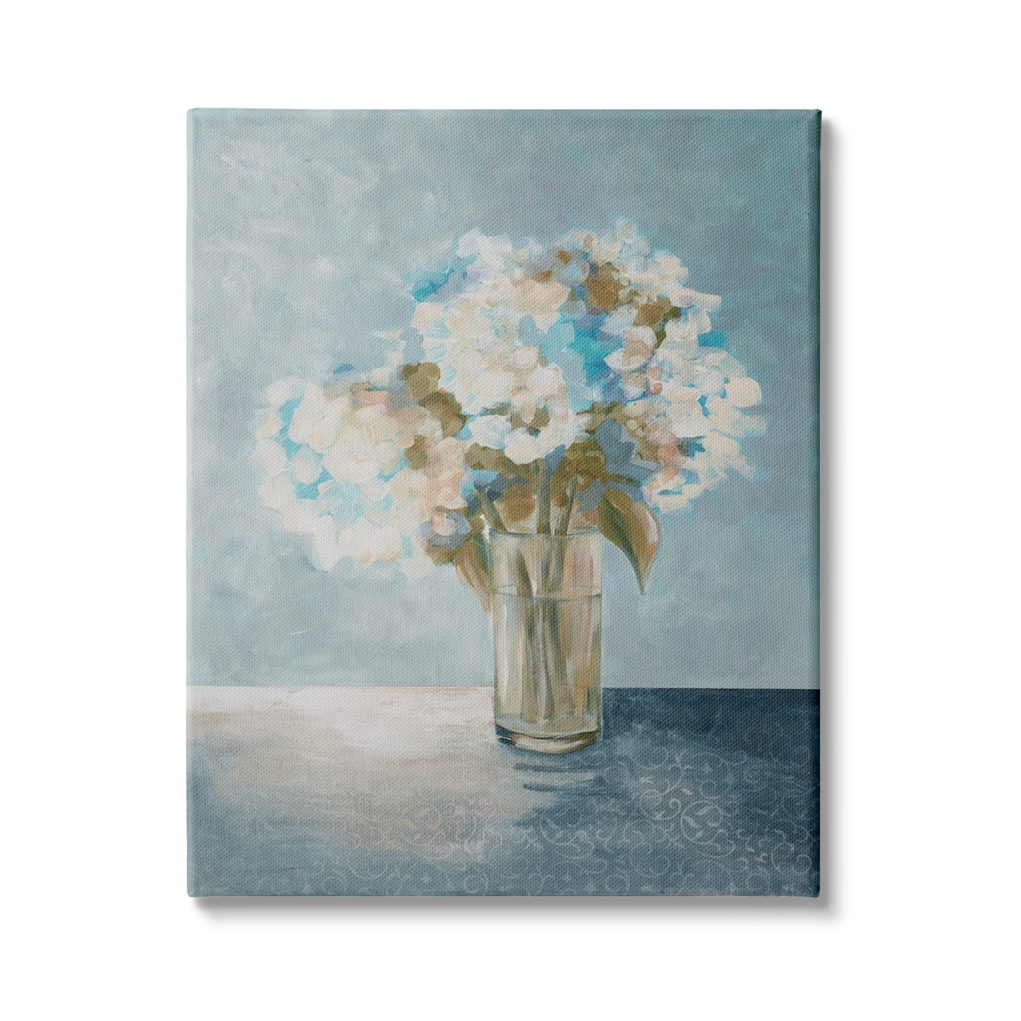 Stupell Industries Mystic Blue Hydrangea Flowers Sunlight Haze Painting, 16 x 20,Design by Doris Charest