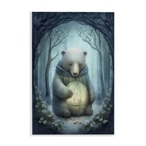 Stupell Industries Mystic Brown Bear Landscape Painting Unframed Art Print Wall Art, 10 x 15