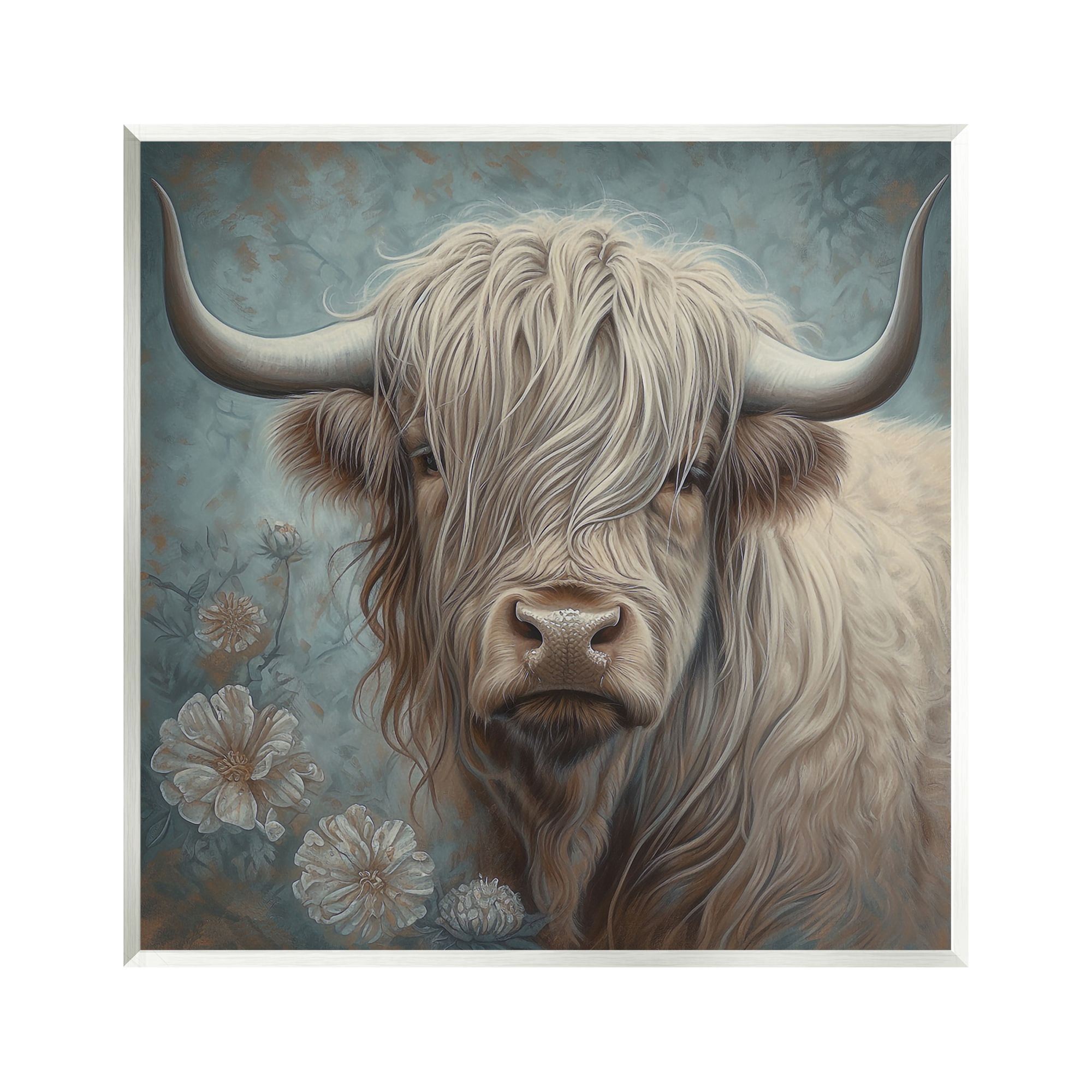 Stupell Industries Mystic Highland Cattle Animals & Insects Painting Unframed Art Print Wall Art, 12 x 12