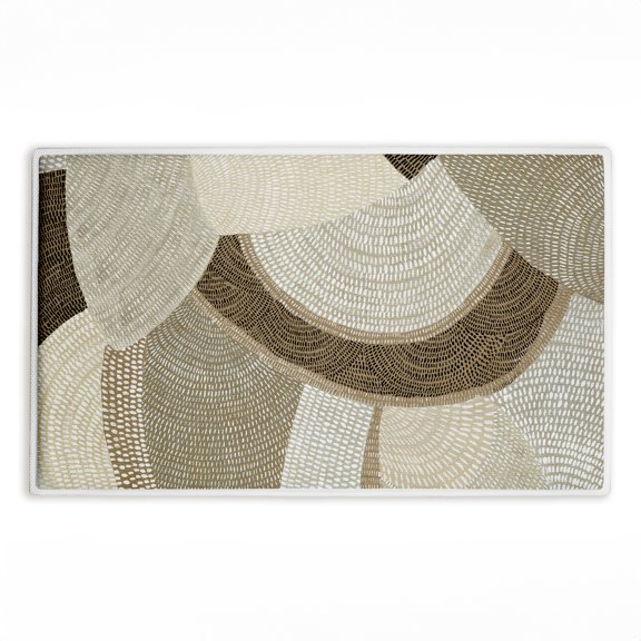 Stupell Industries Mystic Neutral Patterns Printed Plush Bath Mat and Bath Rug, design by Emma Peal, 18"x30"