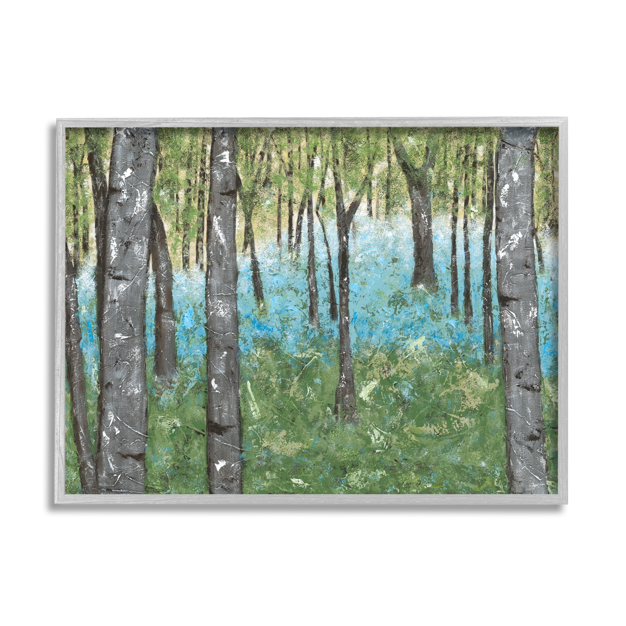 Stupell Industries Mystic Tree Forest Blue Hazy Waters Charming Rustic, 11 x 14, Designed by Jade Reynolds