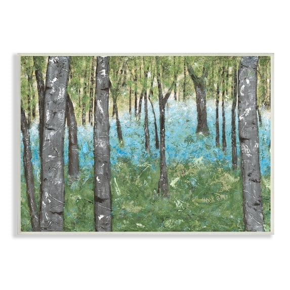 Stupell Industries Mystic Tree Forest Blue Hazy Waters Charming Rustic, 13 x 19, Designed by Jade Reynolds