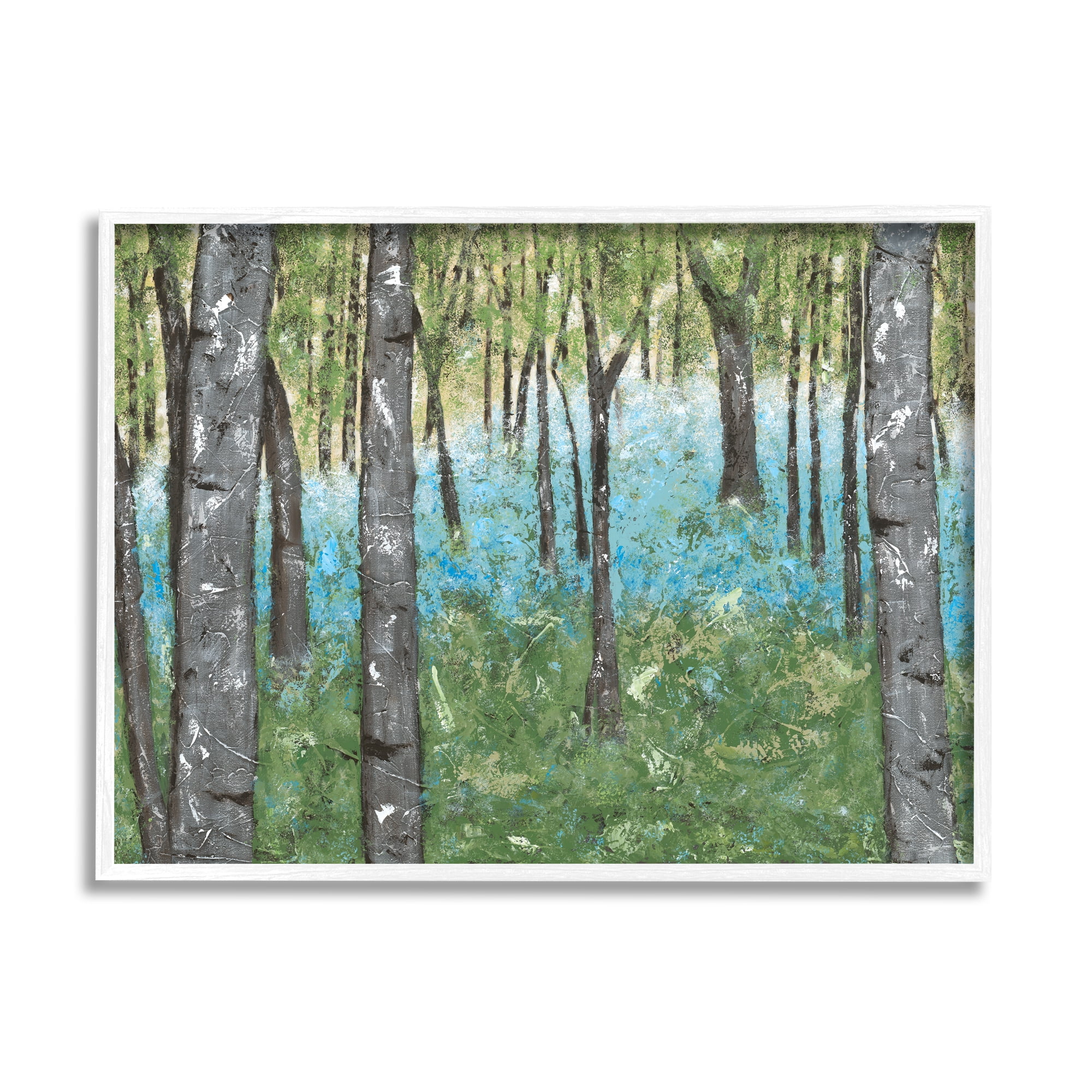 Stupell Industries Mystic Tree Forest Blue Hazy Waters Charming Rustic, 24 x 30, Designed by Jade Reynolds