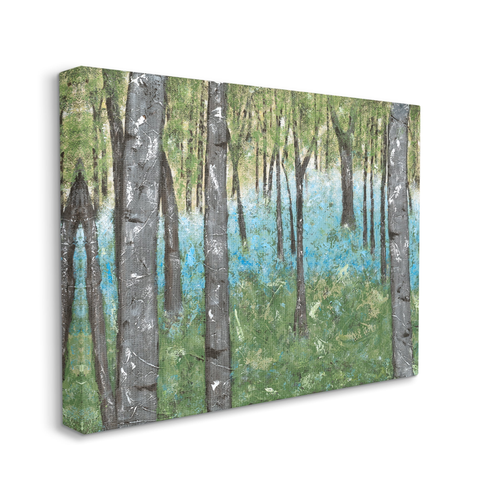 Stupell Industries Mystic Tree Forest Blue Hazy Waters Charming Rustic, 36 x 48, Designed by Jade Reynolds