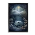 thumbnail image 1 of Stupell Industries Mystic White Wolf Landscape Painting Black Floater Framed Art Print Wall Art, 17 x 25, 1 of 10