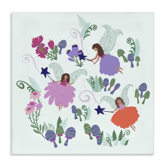 Stupell Industries Mystical Fairies & Botanicals Canvas Wall Art, design by Connie Summers