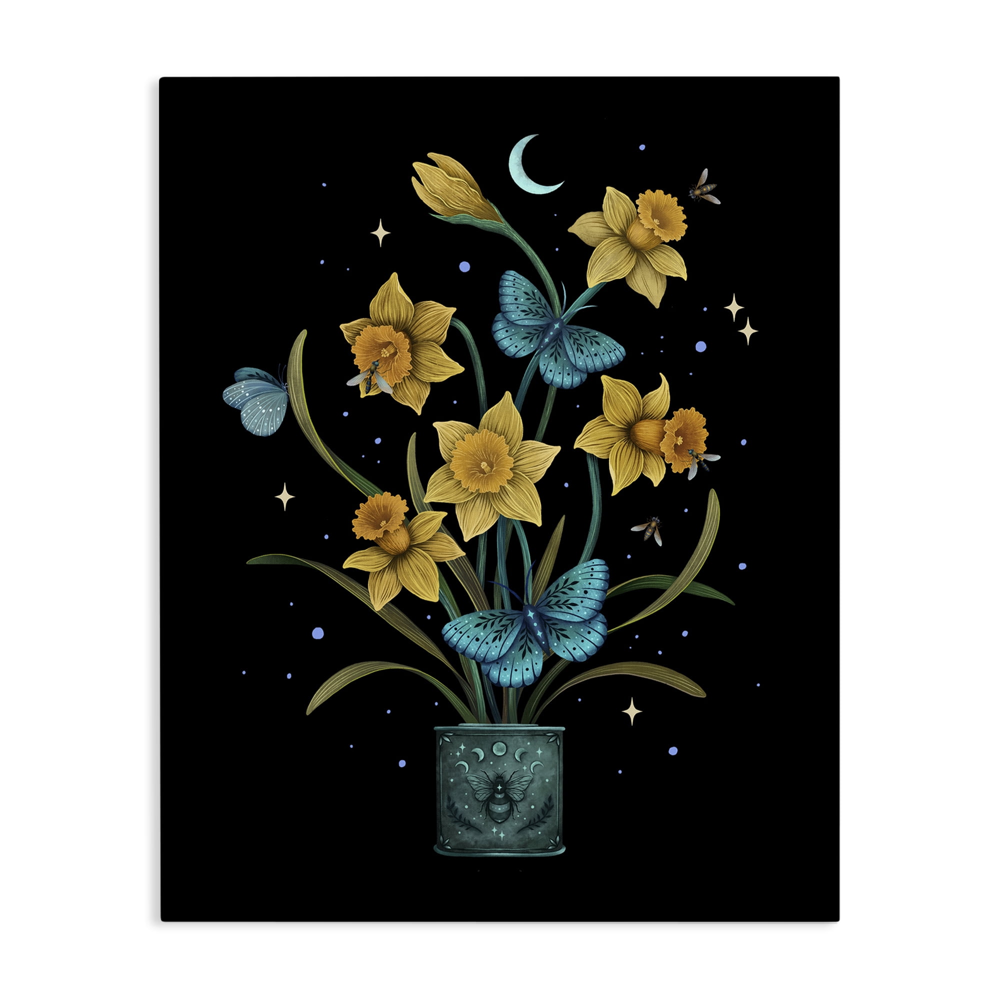 Stupell Industries Mystical March Daffodils Canvas Wall Art, design by Episodic Drawings