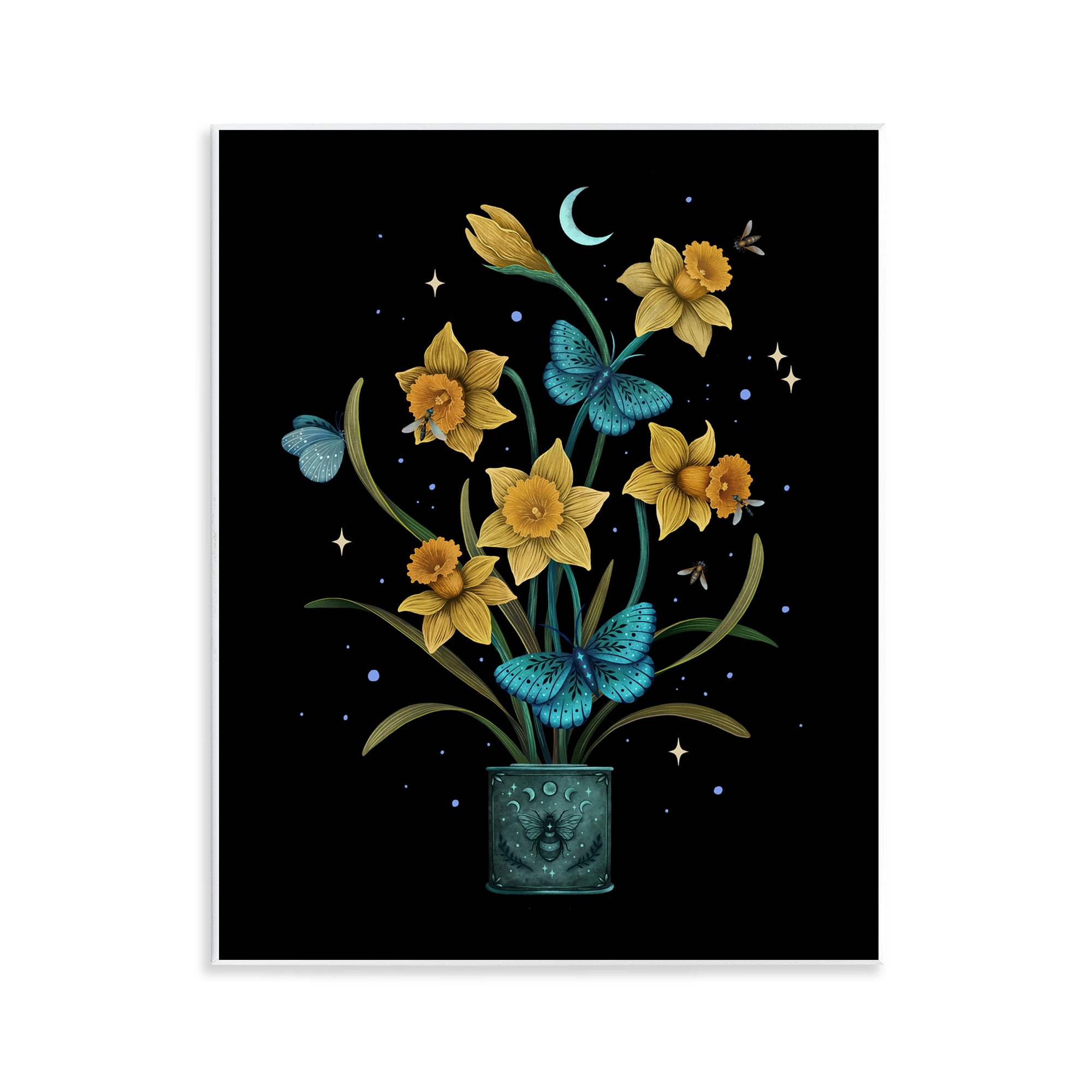 Stupell Industries Mystical March Daffodils Wall Plaque Art, design by Episodic Drawings