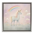 thumbnail image 1 of Stupell Industries Eclectic Mystical Unicorn Dreams in Pastel Gray Floating Frame Canvas Art, 18 x 18, by Lazar Studio, 1 of 8
