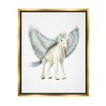 thumbnail image 1 of Stupell Industries Mythical Pegasus Creature Flying Horse Fantasy Painting Painting Metallic Gold Floating Framed Canvas Print Wall Art, Design by Studio Q, 1 of 5