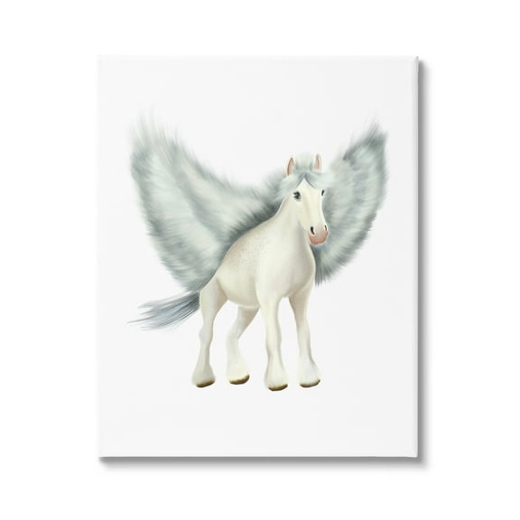 Stupell Industries Mythical Pegasus Creature Flying Horse Fantasy Painting Painting Gallery Wrapped Canvas Print Wall Art, Design by Studio Q