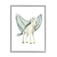 thumbnail image 1 of Stupell Industries Mythical Pegasus Creature Flying Horse Fantasy Painting Painting Gray Framed Art Print Wall Art, Design by Studio Q, 1 of 5