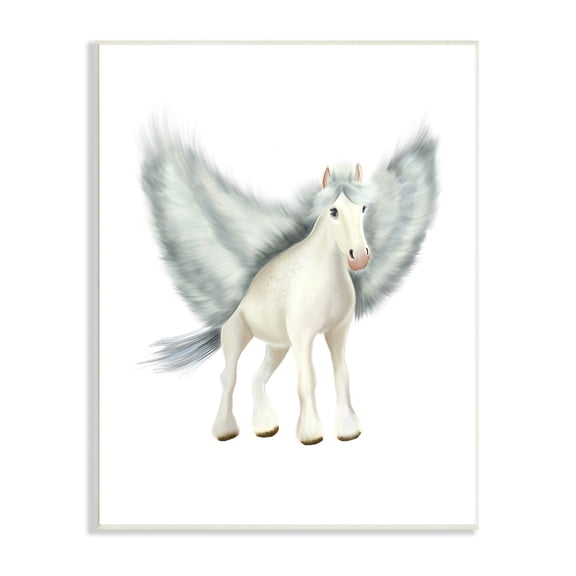 Stupell Industries Mythical Pegasus Creature Flying Horse Fantasy Painting Painting Unframed Art Print Wall Art, Design by Studio Q