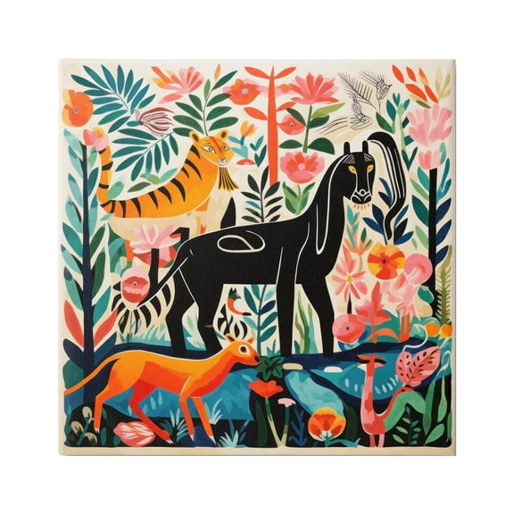 Stupell Industries Mythological Wildlife & Botanicals Animals & Insects Painting Gallery Wrapped Canvas Art Print Wall Art, 17 x 17