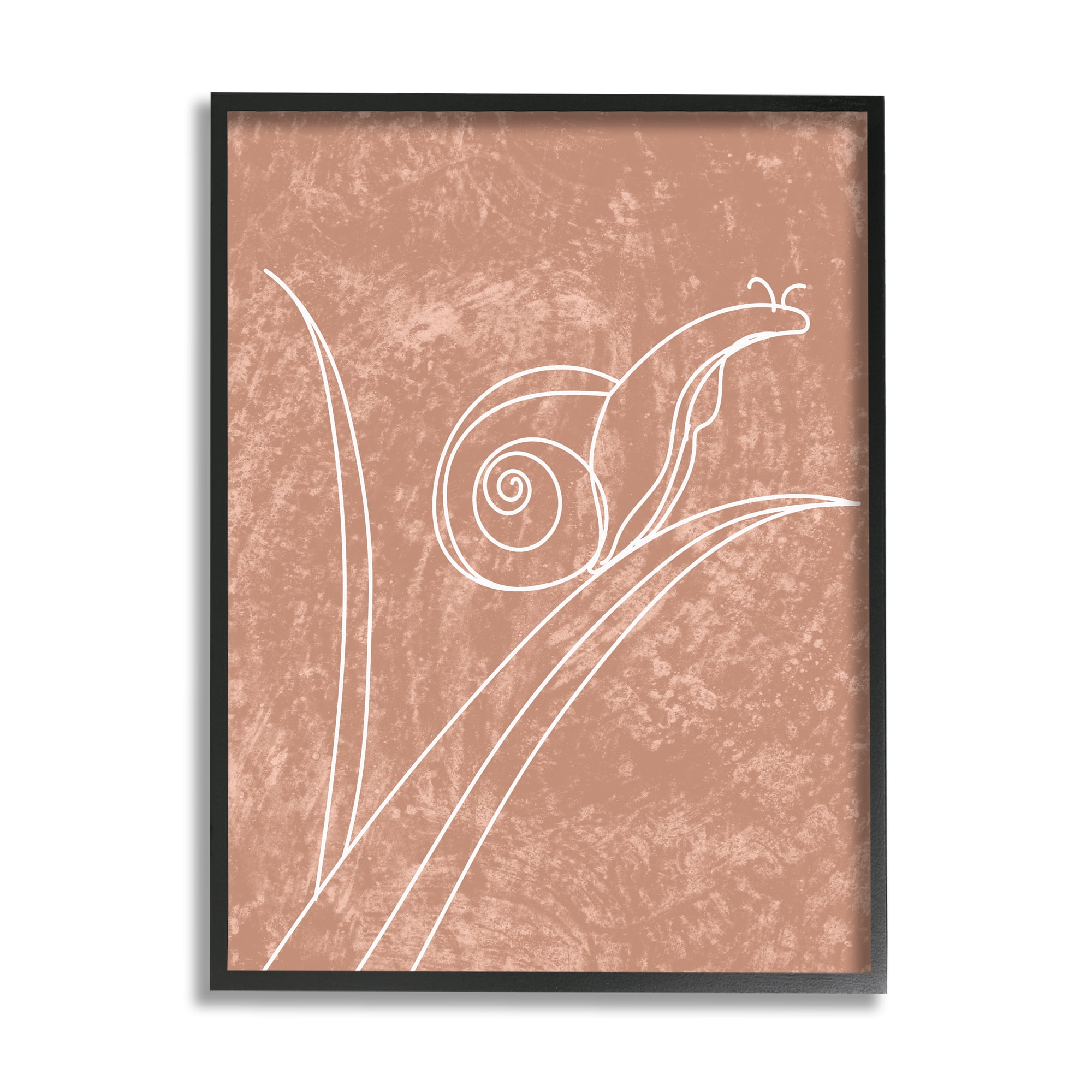 Stupell Industries Nail on Leaf Doodle Animals & Insects Painting Black Framed Art Print Wall Art, 11 x 14