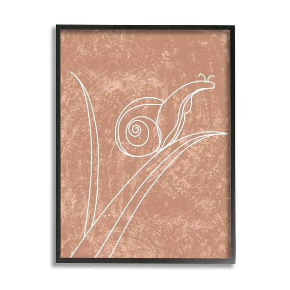 Stupell Industries Nail on Leaf Doodle Animals & Insects Painting Black Framed Art Print Wall Art, 11 x 14