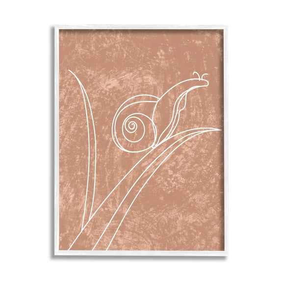 Stupell Industries Nail on Leaf Doodle Animals & Insects Painting White Framed Art Print Wall Art, 11 x 14