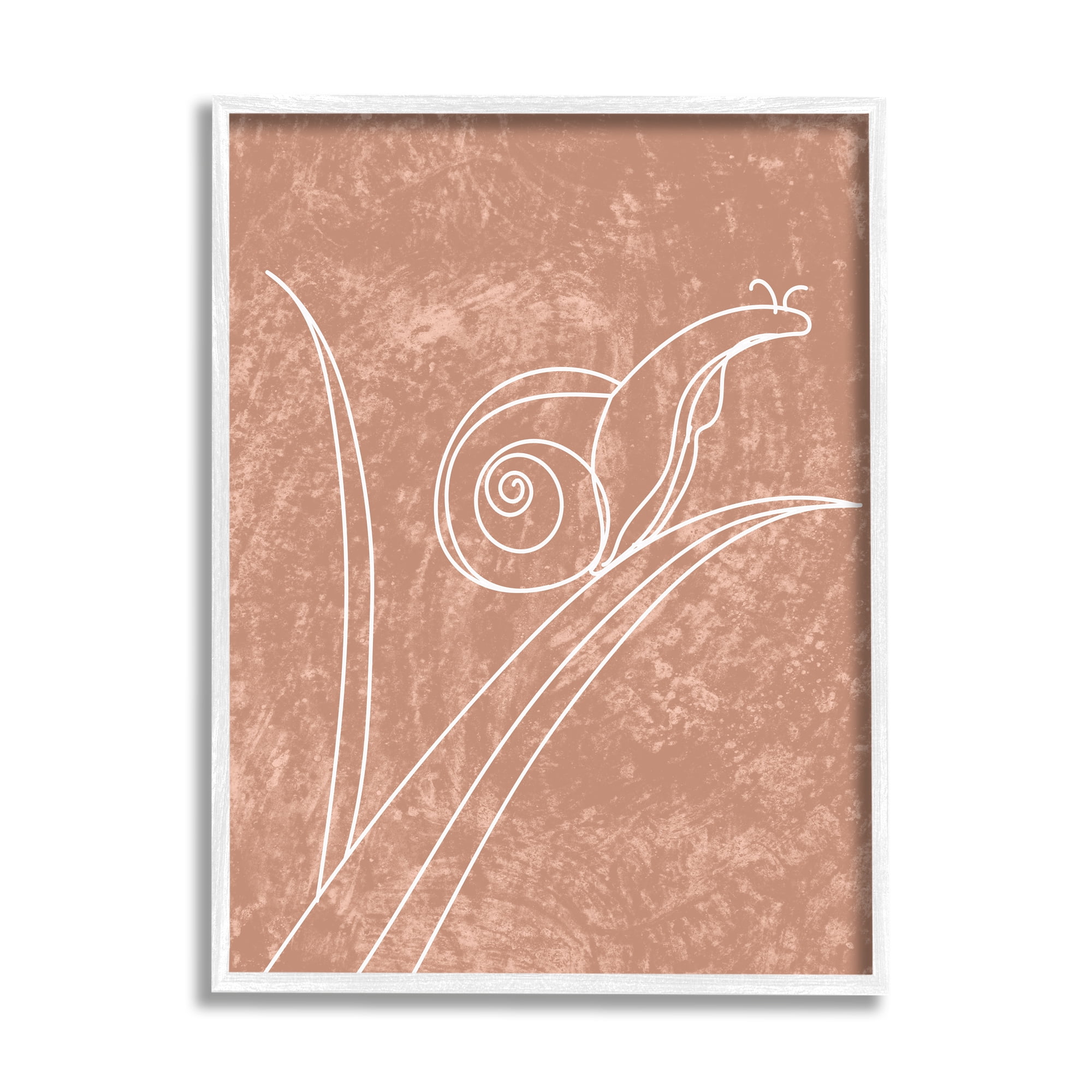Stupell Industries Nail on Leaf Doodle Animals & Insects Painting White Framed Art Print Wall Art, 16 x 20