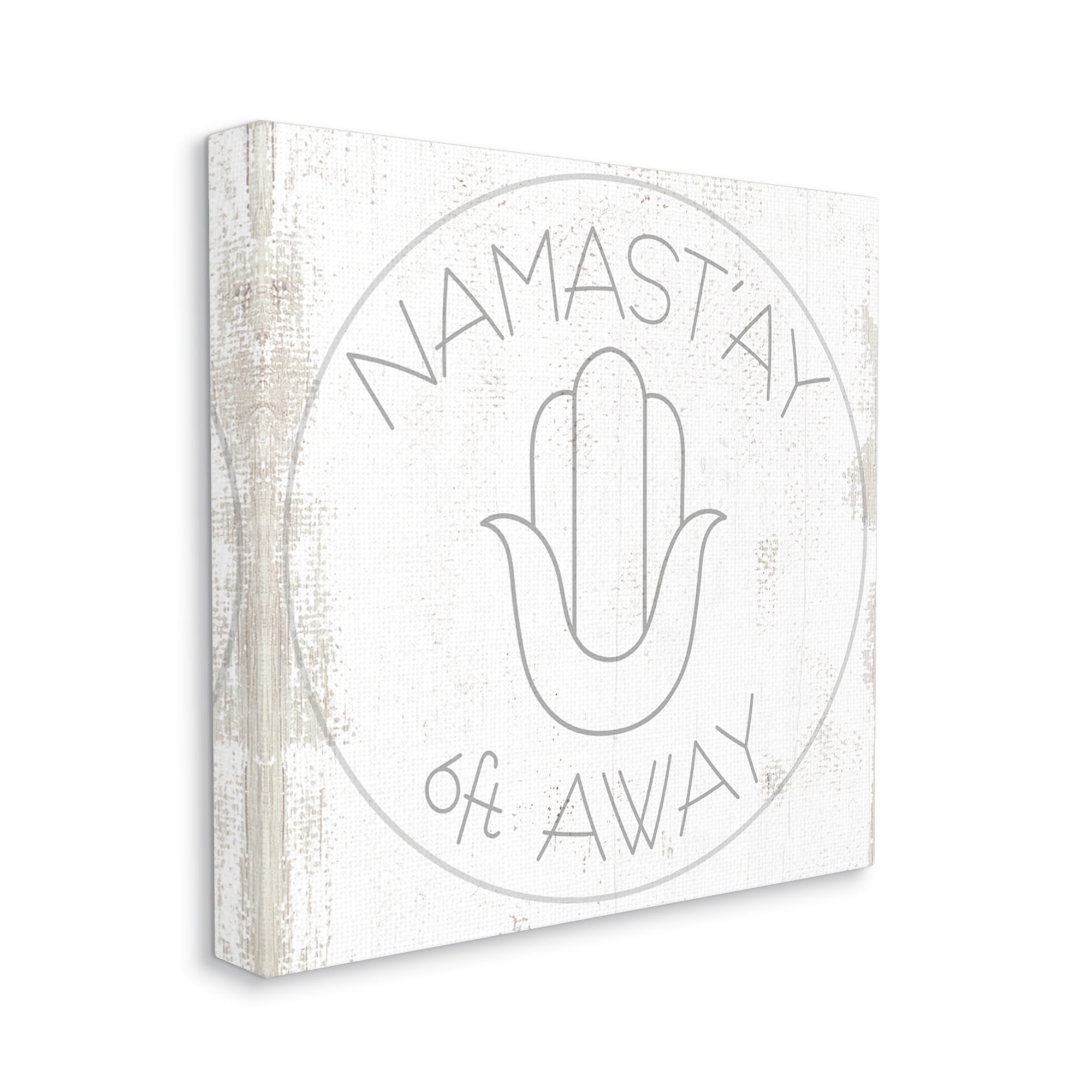 Stupell Industries Namast'ay 6 Feet Away Phrase Self-Care Pun Inspirational Painting Gallery Wrapped Canvas Art Print Wall Art, 36 x 36