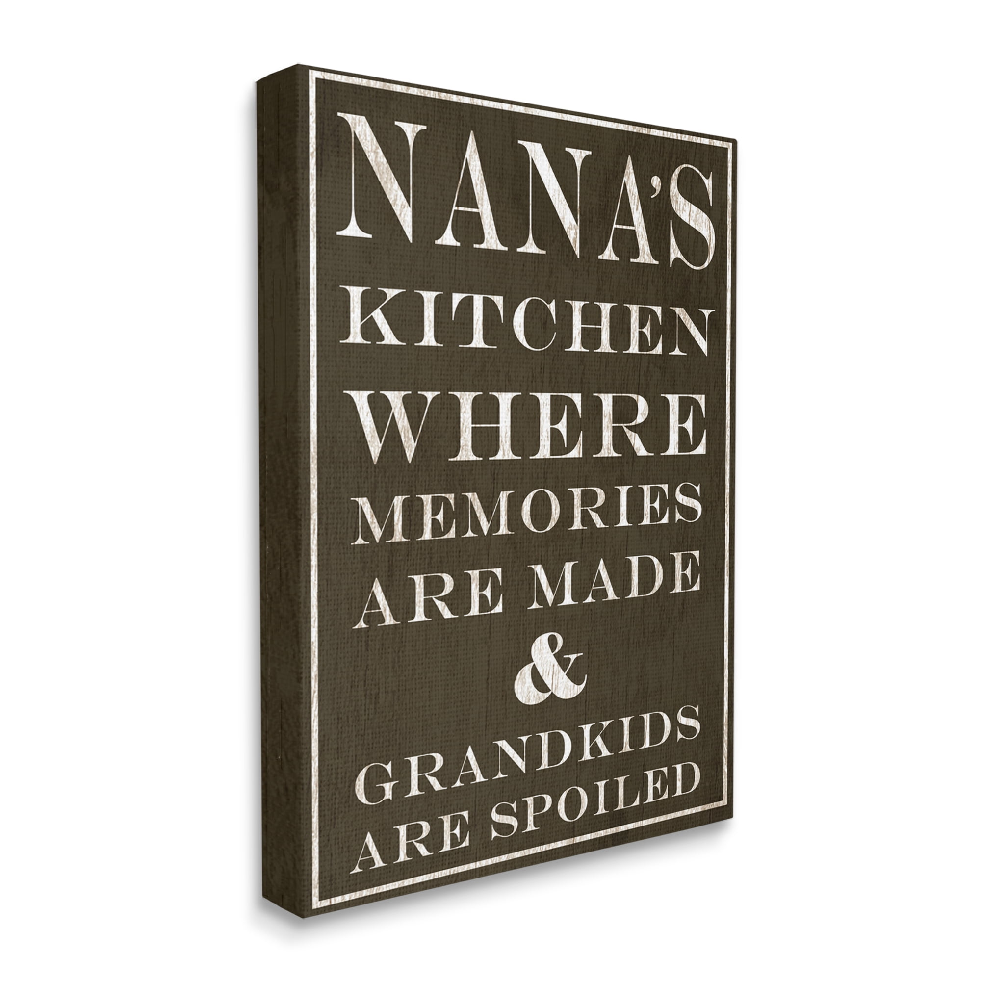Stupell Industries Nanas Kitchen and Spoiled Grandkids Dark Food & Beverage Painting Gallery Wrapped Canvas Art Print Wall Art, 30 x 40