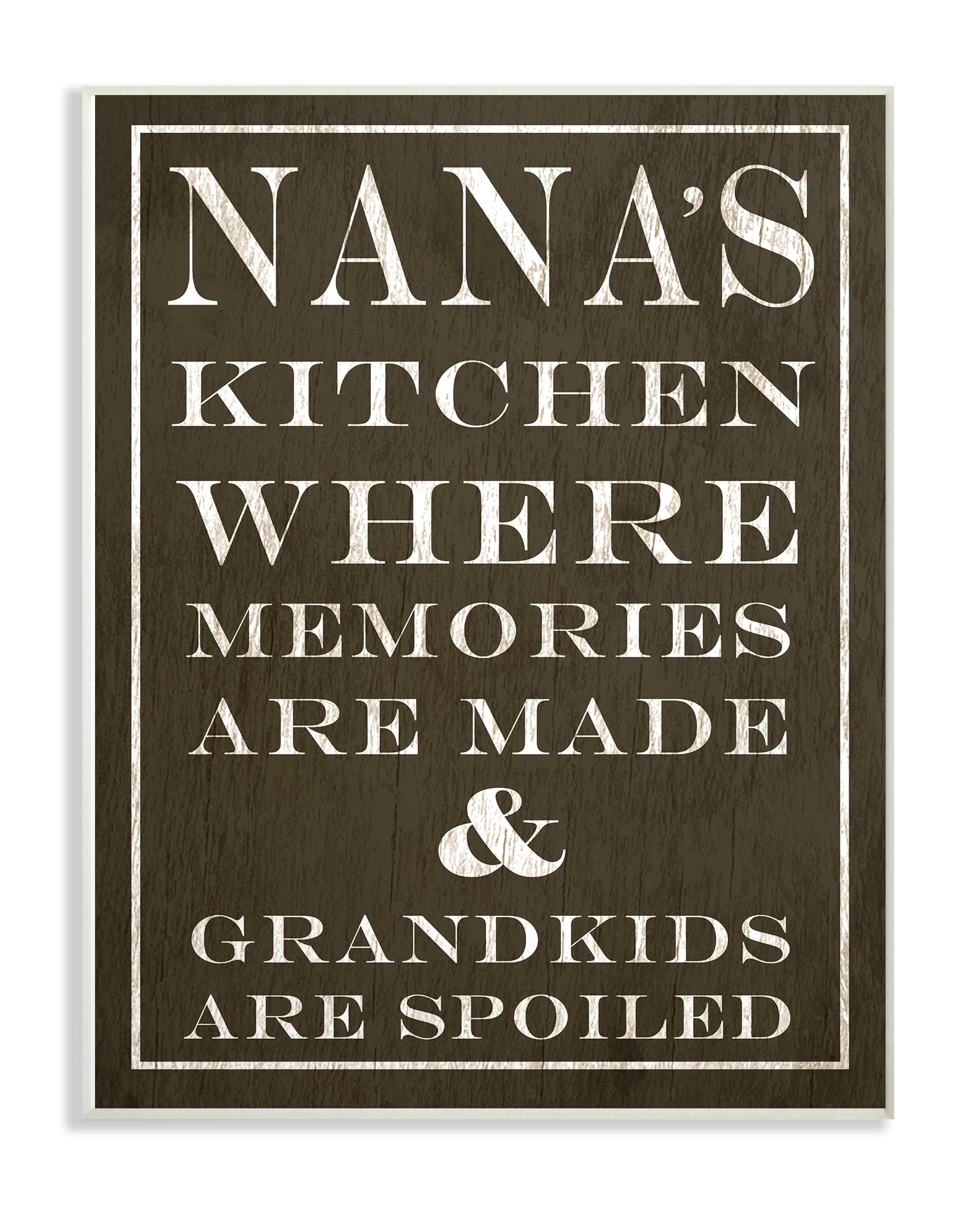 Stupell Industries Nanas Kitchen and Spoiled Grandkids Dark Food & Beverage Painting Unframed Art Print Wall Art, 10 x 15