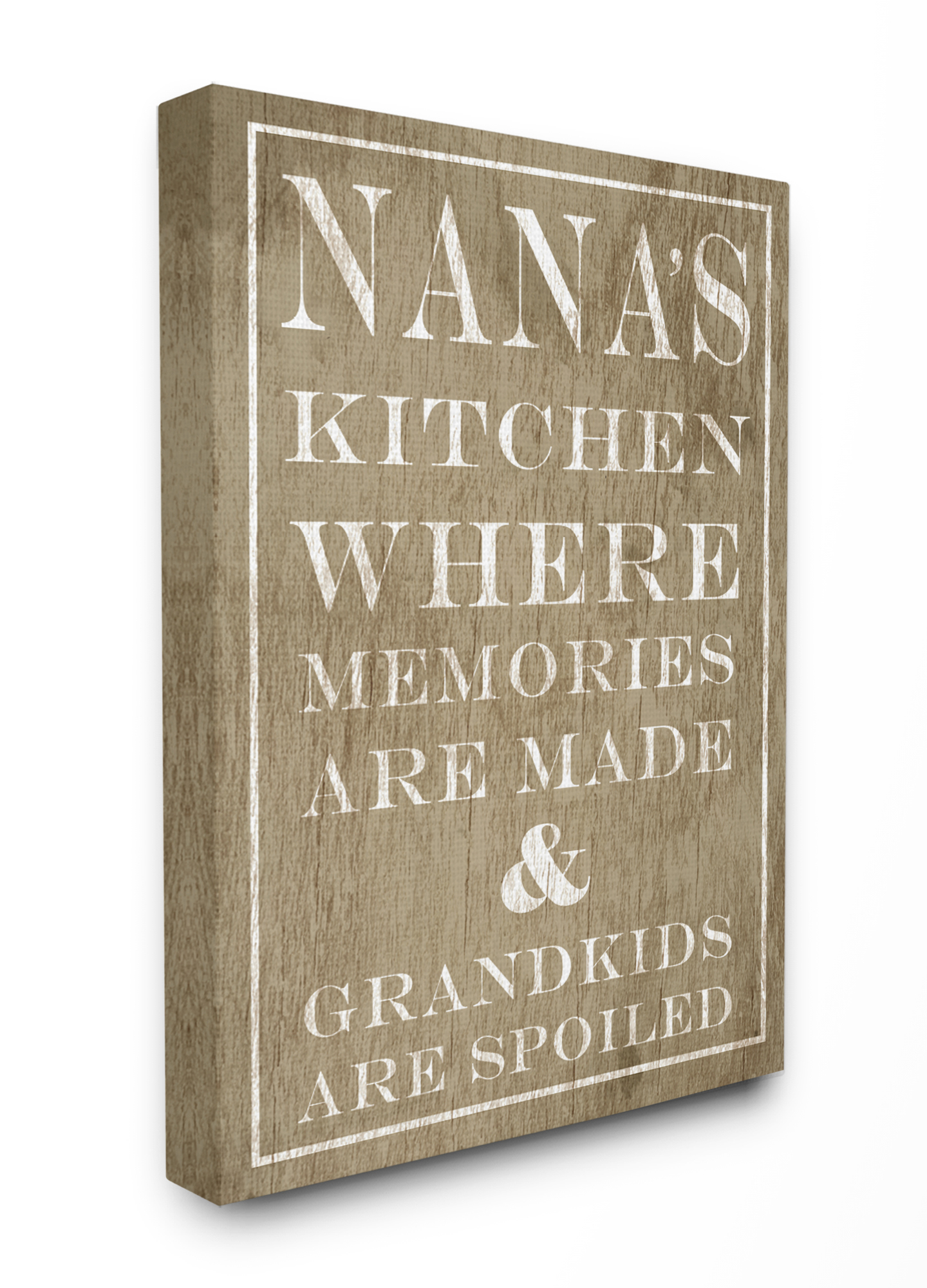 Stupell Industries Nanas Kitchen and Spoiled Grandkids Light Novelty Painting Gallery Wrapped Canvas Art Print Wall Art, 16 x 20