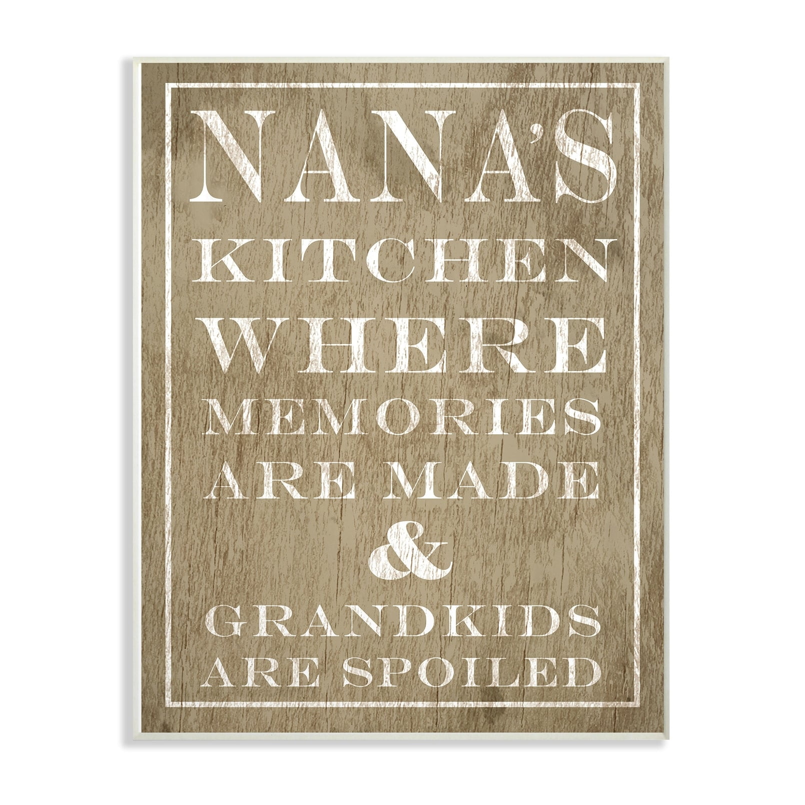 Stupell Industries Nanas Kitchen and Spoiled Grandkids Light Novelty Painting Unframed Art Print Wall Art, 13 x 19