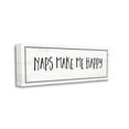 thumbnail image 1 of Stupell Industries Naps Make Me Happy Phrase Distressed Plank Pattern, 13 x 30, Designed by Jennifer Pugh, 1 of 6