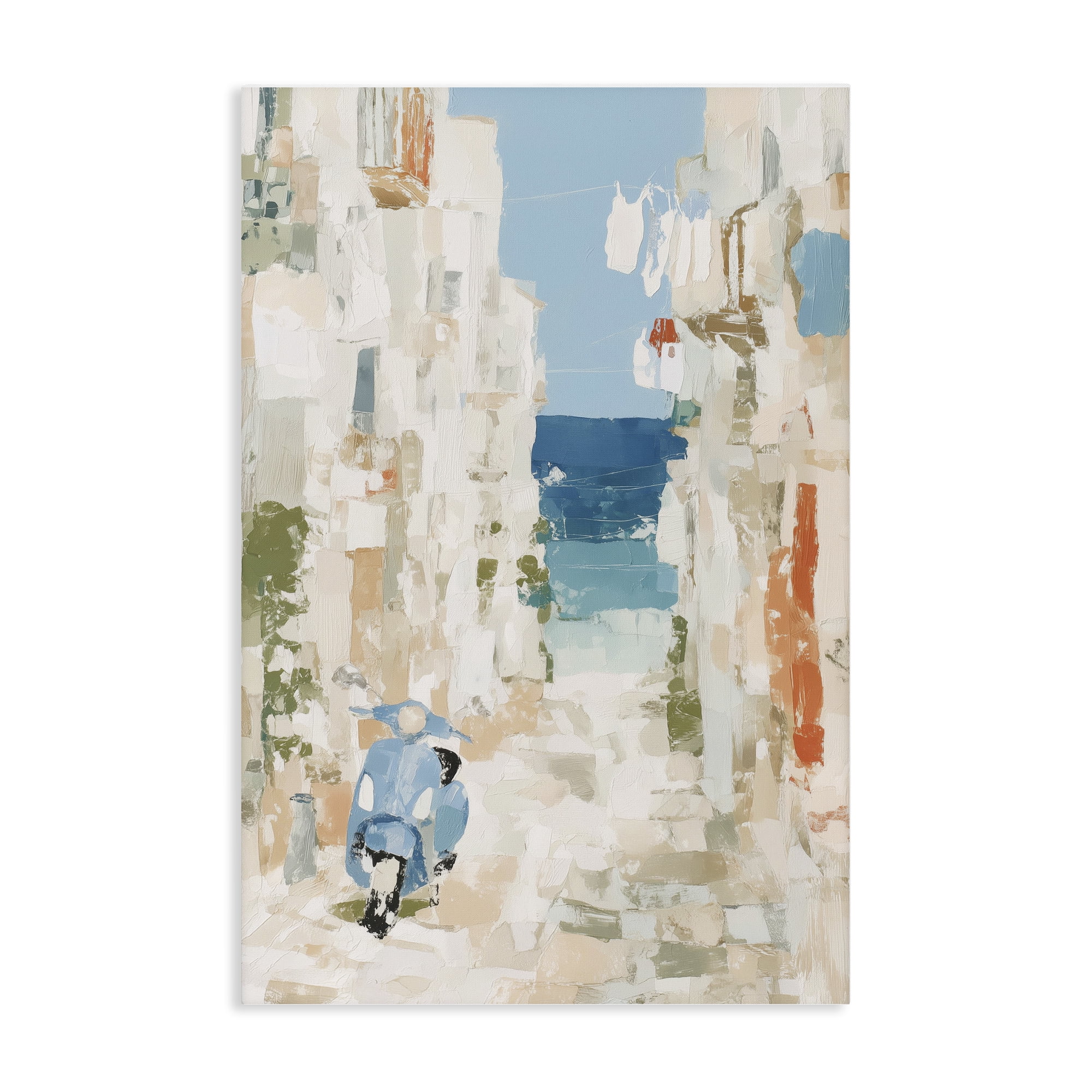 Stupell Industries Narrow Alley with Vespa Canvas Wall Art, design by Chromatic Storm Studio