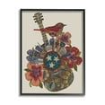 thumbnail image 1 of Stupell Industries Nashville Music City Detailed Floral Pattern Guitar Graphic Art Black Framed Art Print Wall Art, Design by Valentina Harper, 1 of 5