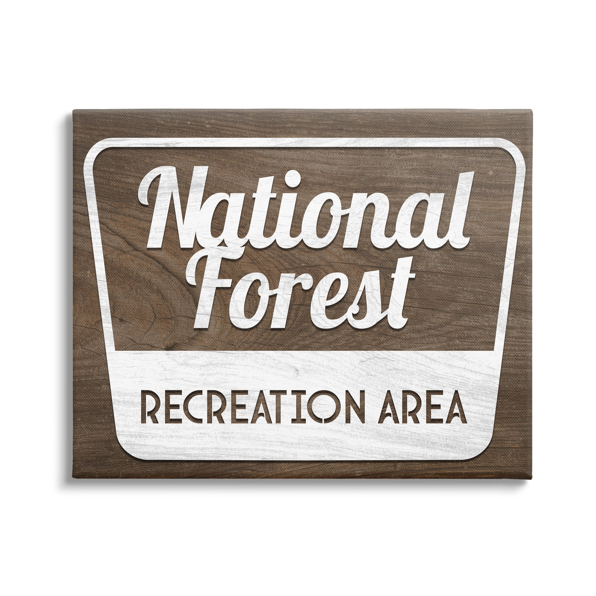 Stupell Industries National Forest Recreation Rustic Grain Pattern Sign, 20 x 16, Design by Lil' Rue