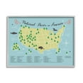 thumbnail image 1 of Stupell Industries National Parks Detailed Informative Map Diagram Framed Wall Art, 30 x 24, Design by Michael Buxton, 1 of 5