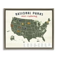Stupell Industries National Parks Map Diagram Town & City Painting