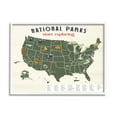 thumbnail image 1 of Stupell Industries National Parks Map with Numbered Key United States Town & City Painting White Framed Art Print Wall Art, 24 x 30, 1 of 8