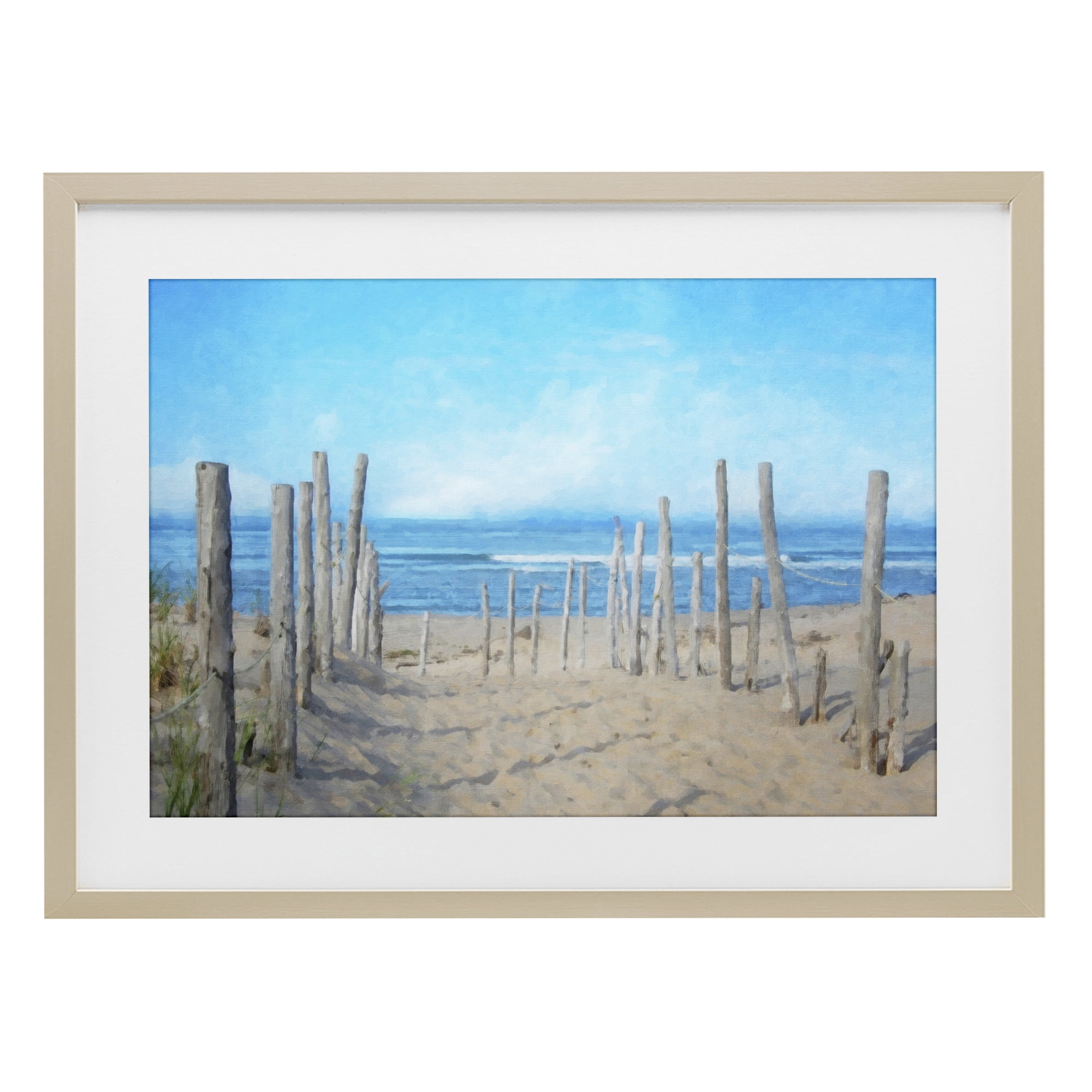 Stupell Industries National Seashore Vista Birch Framed Print Under Glass, design by Grotto Studios